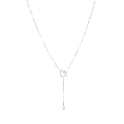 [Select]FINESSE SILVER DIAMOND NECKLACE