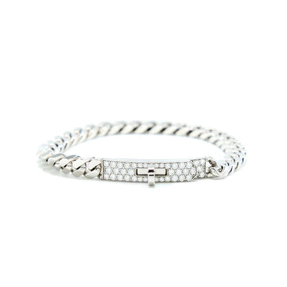 [Select]KELLY CHAIN SILVER DIAMOND BRACELET