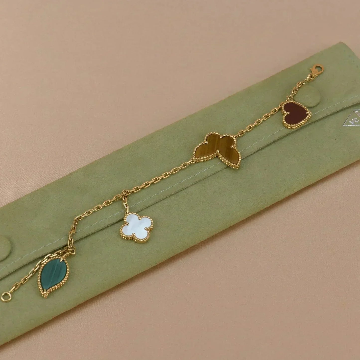 [Select]LUCKY SPRING 5 MOTIF GOLD BRACELET