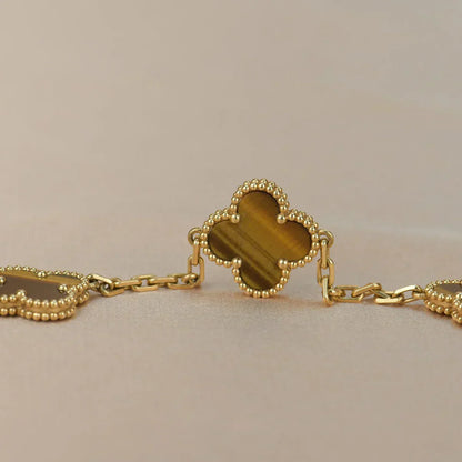 [Select] CLOVER 5 MOTIFS TIGER EYE BRACELET COLLECTION
