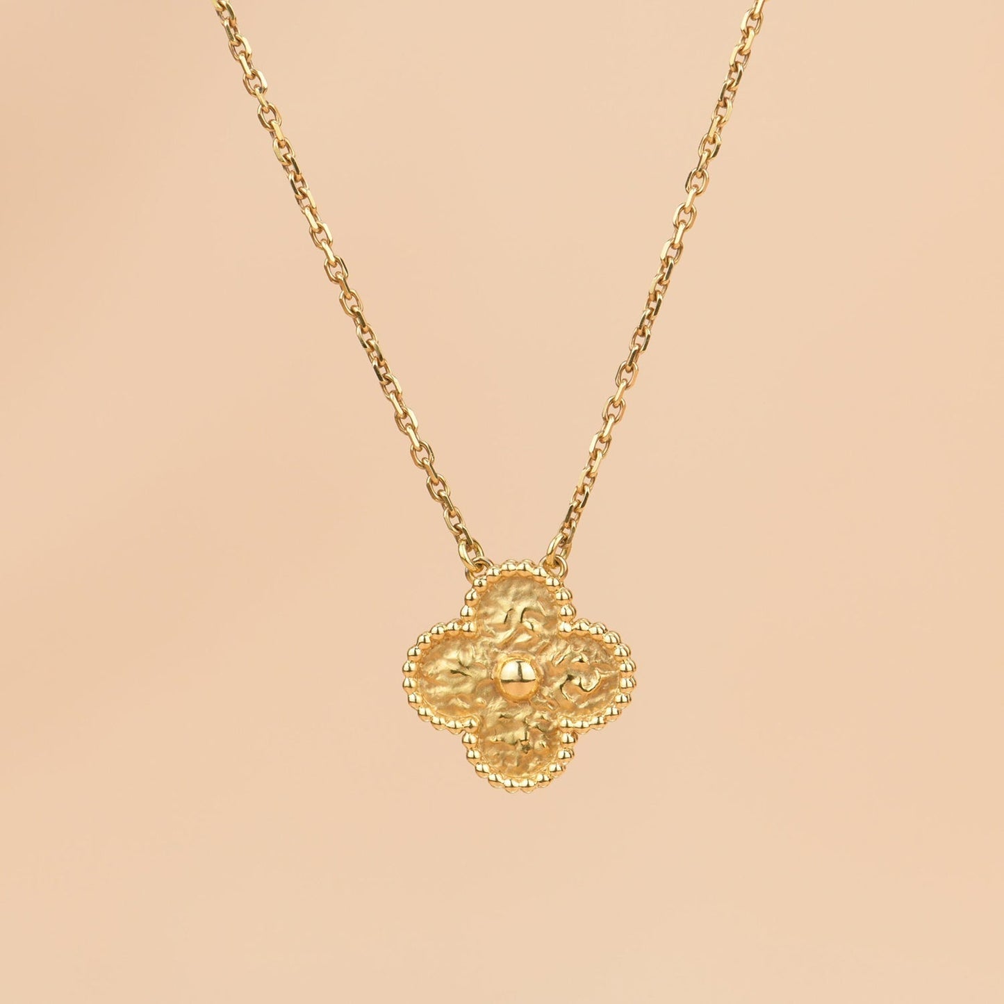 [Select]CLOVER 15MM  BRONZING NECKLACE