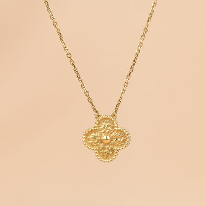 [Select]CLOVER 15MM  BRONZING NECKLACE