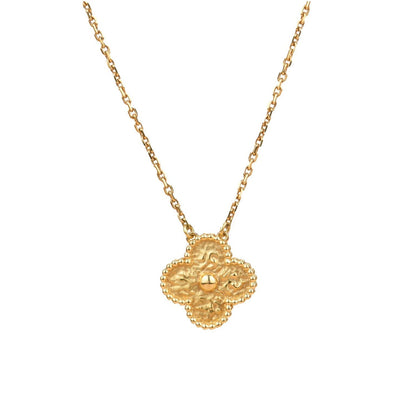 [Select]CLOVER 15MM  BRONZING NECKLACE