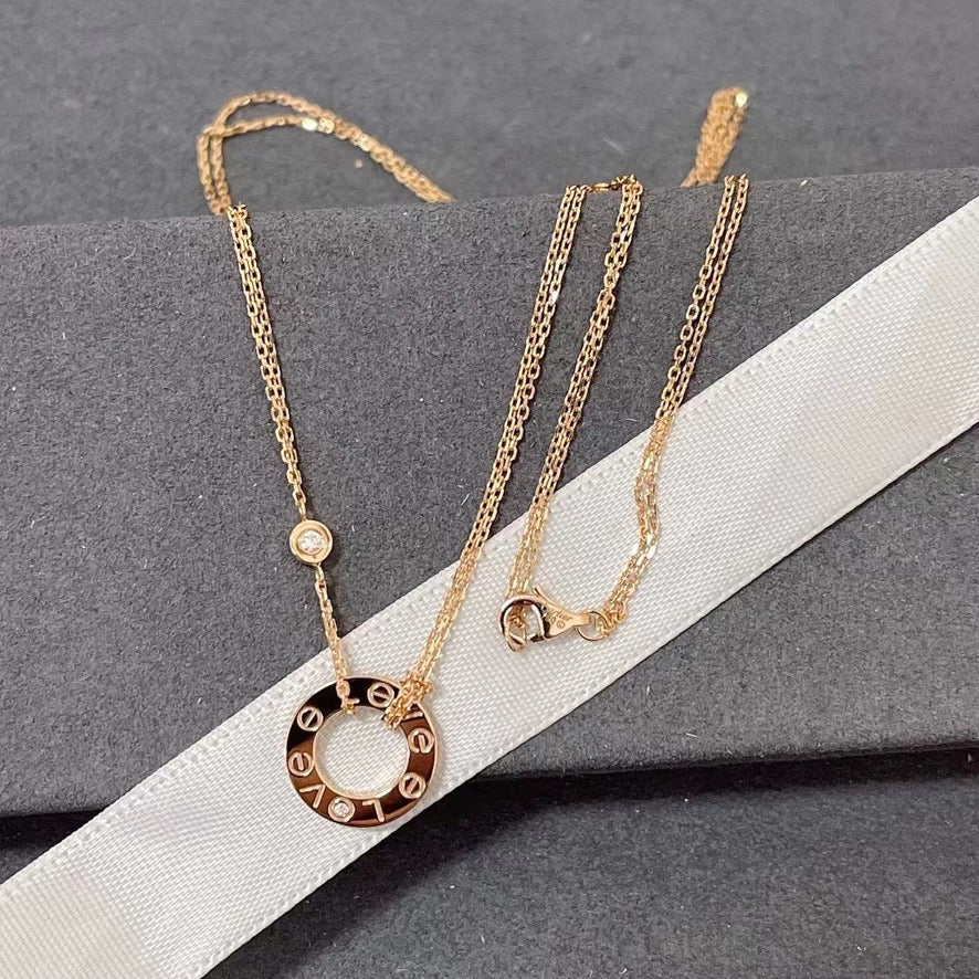 [Select]LOVE NECKLACE 16MM 2 DIAMONDS
