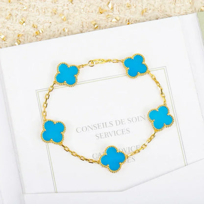 [Select] CLOVER 5 MOTIF TURQUOISE BRACELET COLLECTION