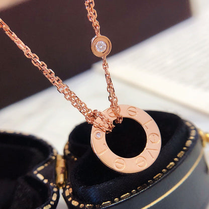 [Select]LOVE NECKLACE 16MM 2 DIAMONDS