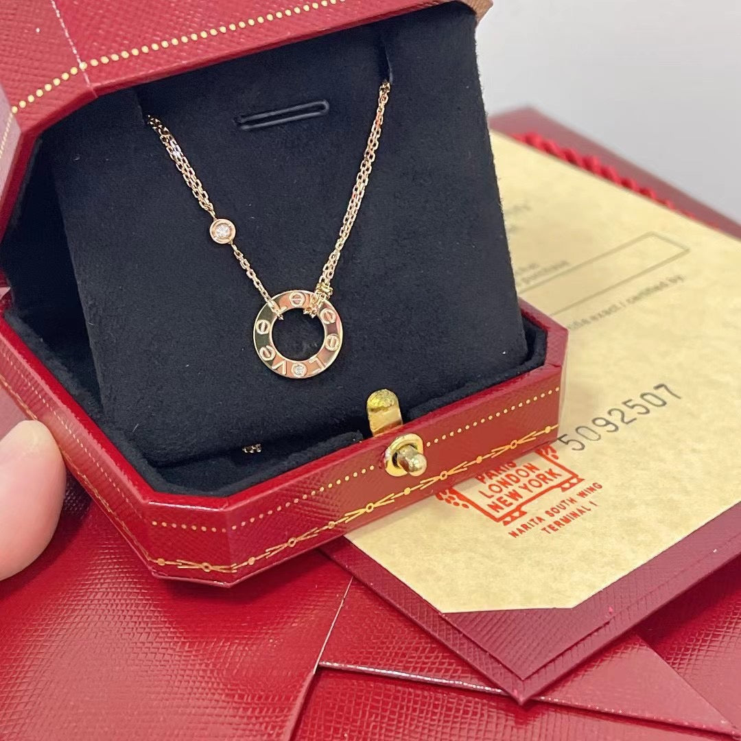 [Select]LOVE NECKLACE 16MM 2 DIAMONDS