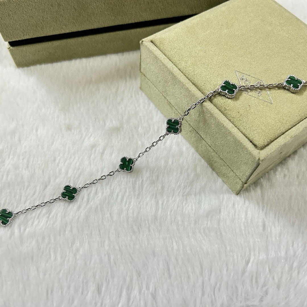 [Select]CLOVER 6 MOTIF MALACHITE BRACELET-w