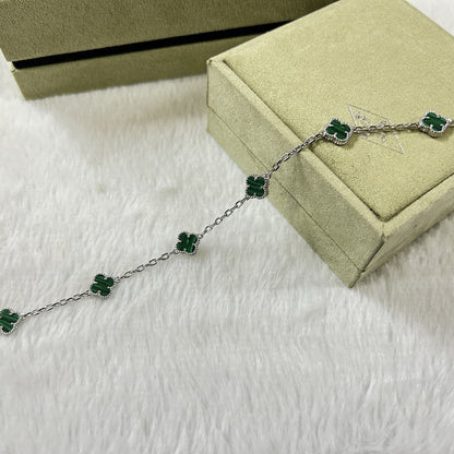 [Select]CLOVER 6 MOTIF MALACHITE BRACELET-w