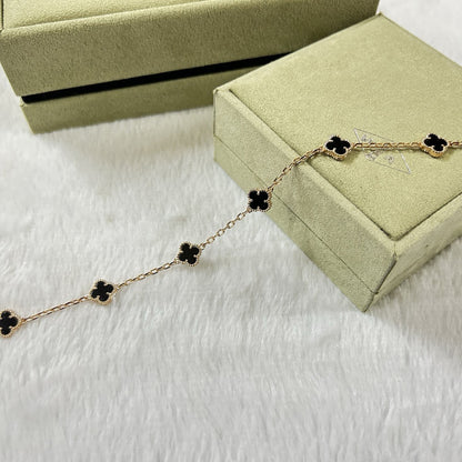 [Select]CLOVER 6 MOTIF  ONYXS BRACELET-w