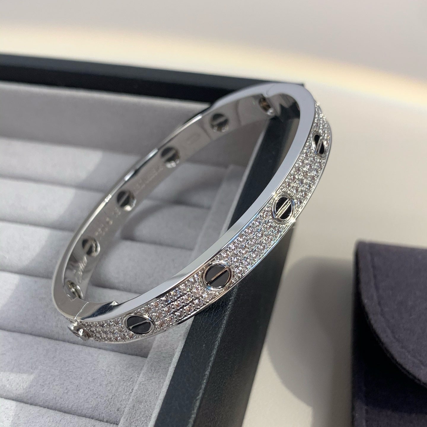 [Select]LOVE BRACELET 6.1MM DIAMOND-PAVED CERAMIC