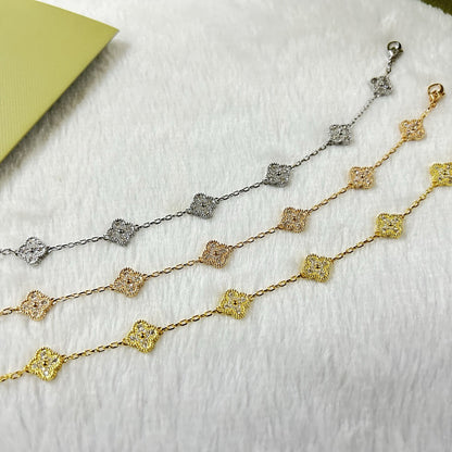 [Select]CLOVER 6 MOTIF DIAMOND BRACELET