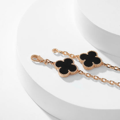[Select]CLOVER 10 MOTIFS ONYX NECKLACE