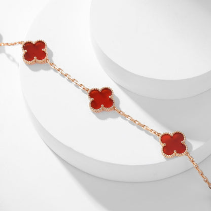 [Select]CLOVER 10 MOTIFS CARNELIAN NECKLACE