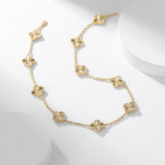 [Select]CLOVER 10 MOTIFS LASER NECKLACE