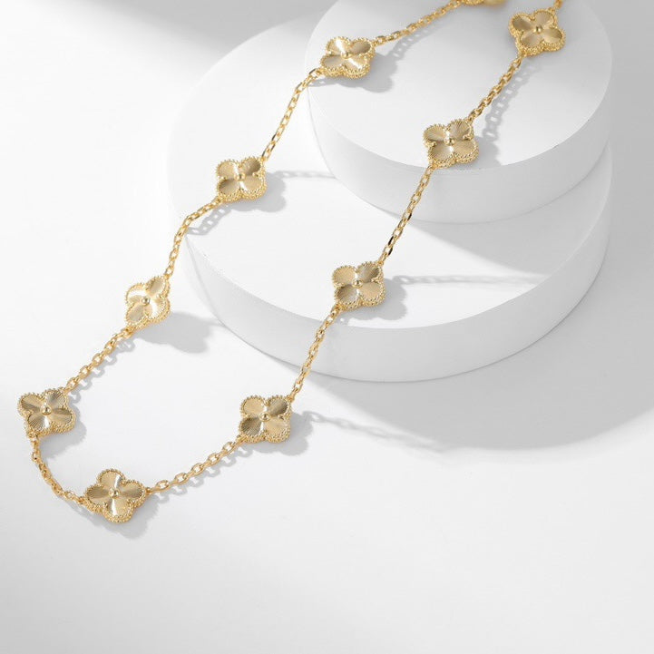 [Select]CLOVER 10 MOTIFS LASER NECKLACE