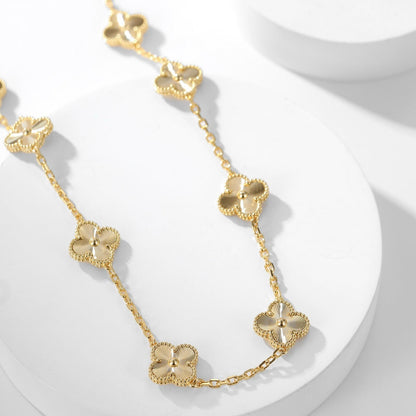 [Select]CLOVER 10 MOTIFS LASER NECKLACE