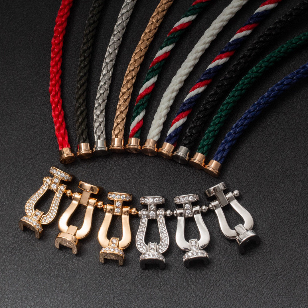 [Select]FORCE LARGE HORSESHOE FULL DIAMOND BRACELET Select GOLD