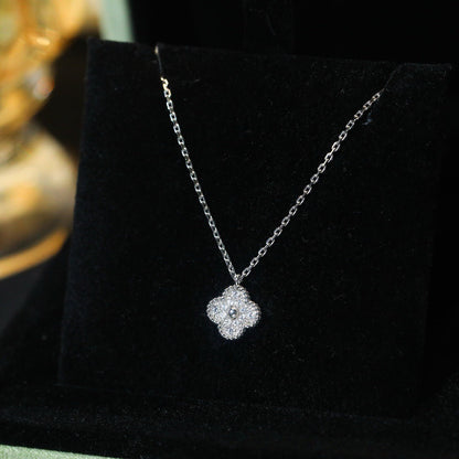 [Select]CLOVER MINI 9.5MM PENDANT DIAMOND NECKLACE