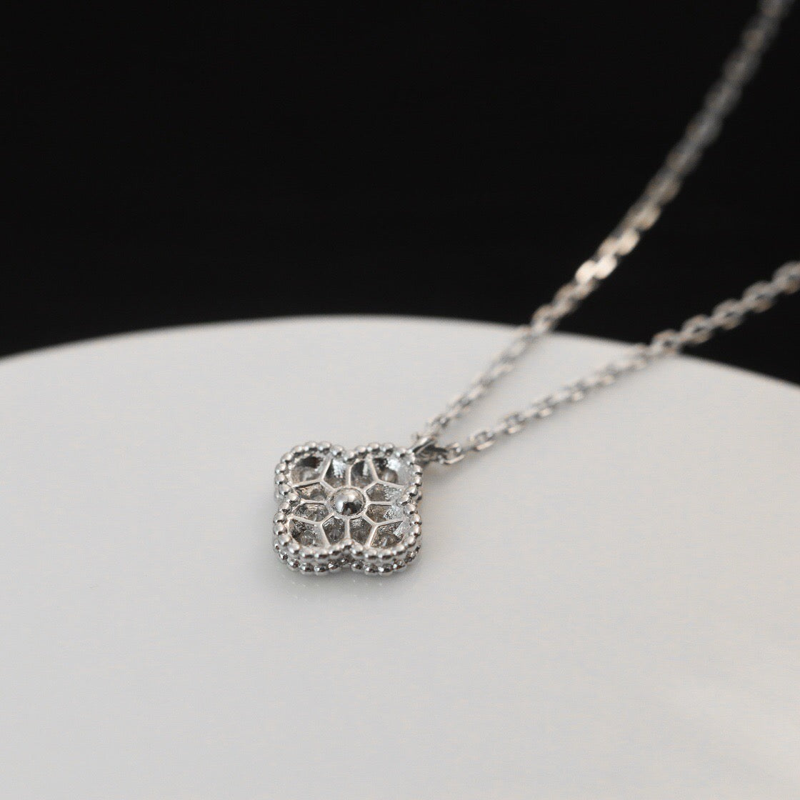 [Select]CLOVER MINI 9.5MM PENDANT DIAMOND NECKLACE