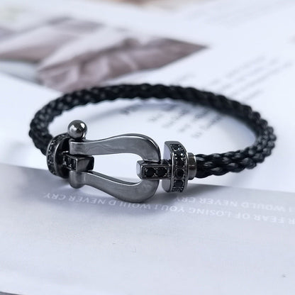 [Select]FORCE LARGE SERIES HORSESHOE BLACK SAMURAI BRACELET
