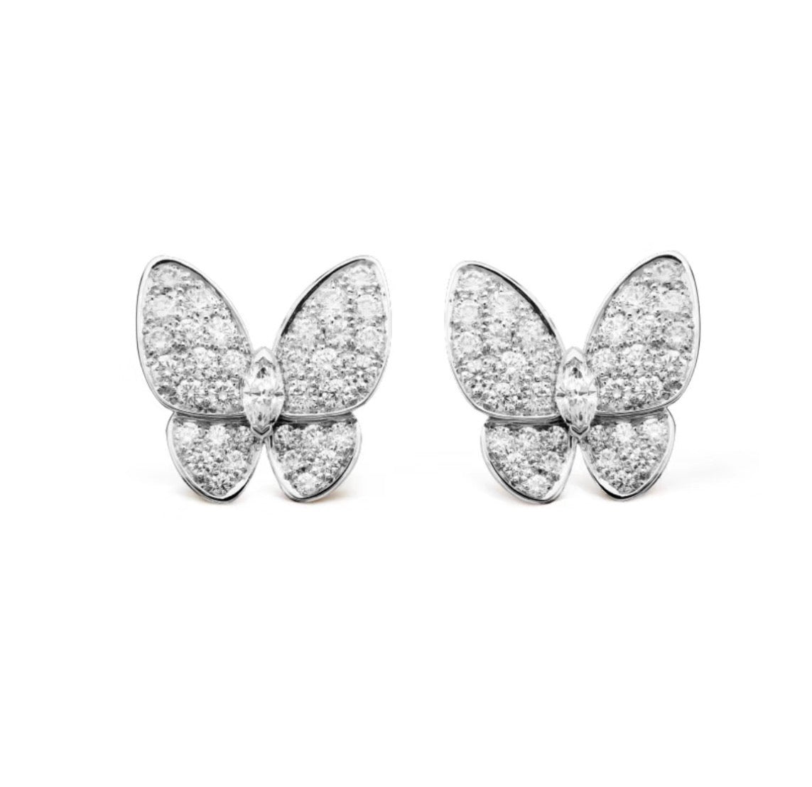 [Select]BUTTERFLY ALL DIAMOND EARRINGS