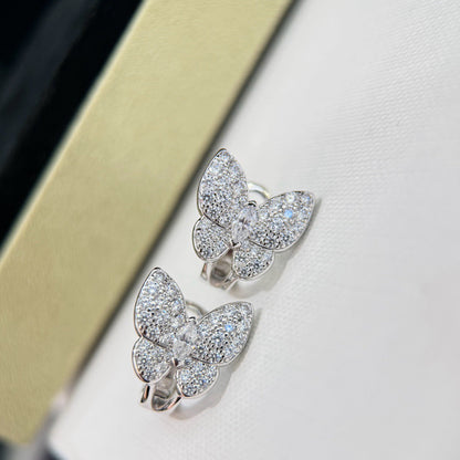 [Select]BUTTERFLY ALL DIAMOND EARRINGS