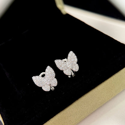 [Select]BUTTERFLY ALL DIAMOND EARRINGS