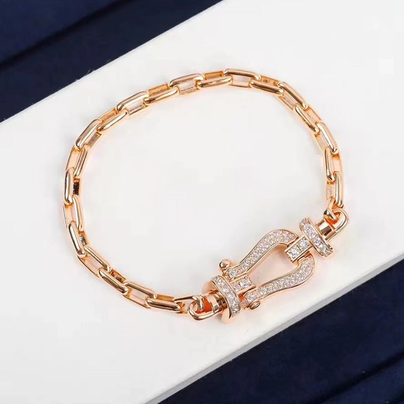 [Select]FORCE LARGE HORSESHOE CLASP  METAL BRACELET