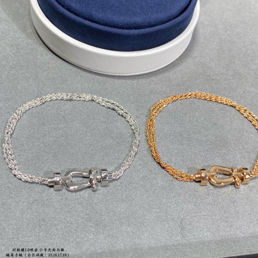 [Select]FORCE SMALL HORSESHOE  DIAMOND CHAIN ROPE BRACELET