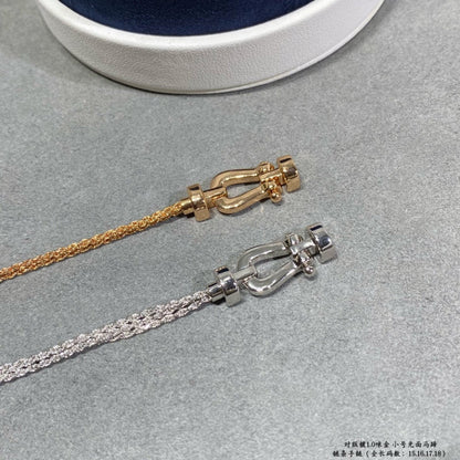[Select]FORCE SMALL HORSESHOE  DIAMOND CHAIN ROPE BRACELET