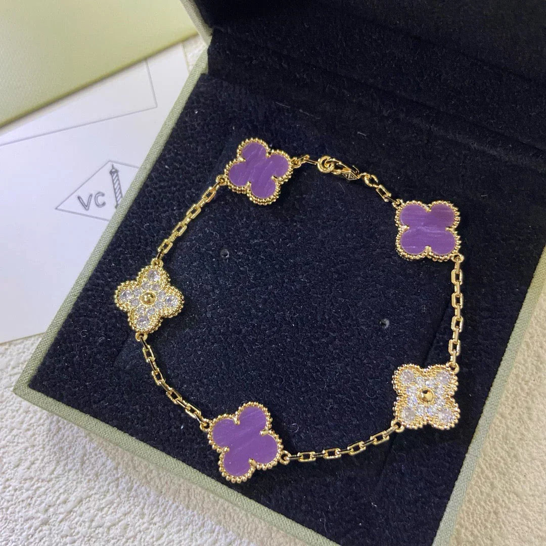 [Select] CLOVER 5 MOTIF VIOLET BRACELET COLLECTION