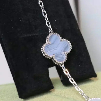 [Select] CLOVER 5 MOTIF PURPLE CHALCEDONY BRACELET COLLECTION
