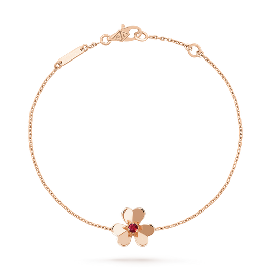 [Select]FRIVOLE GOLD FLOWER PINK MALACHITE BRACELET