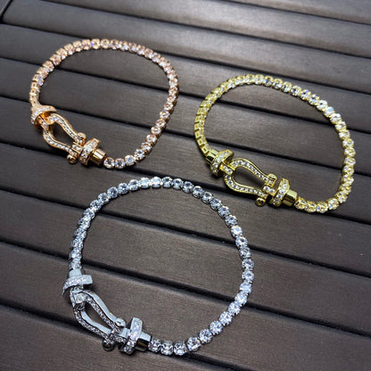 [Select]FORCE  HORSESHOE  DIAMOND TENNIS BRACELET