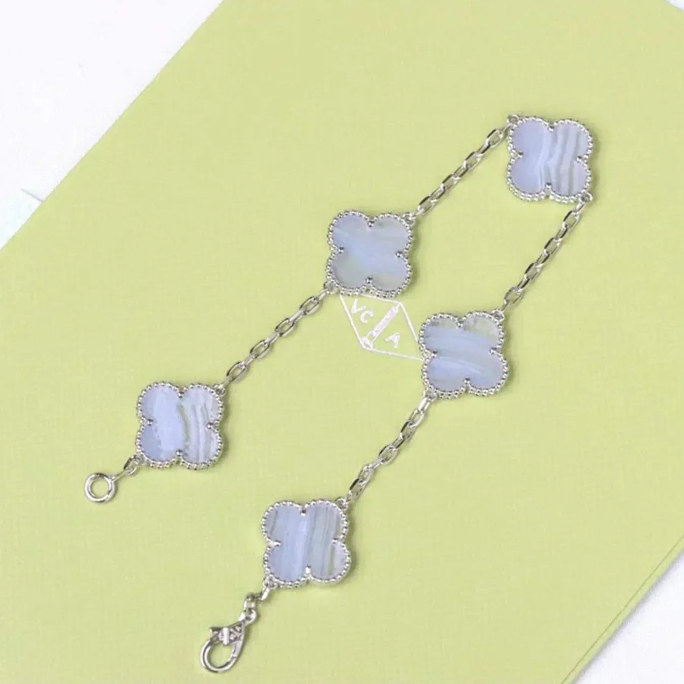 [Select] CLOVER 5 MOTIF PURPLE CHALCEDONY BRACELET COLLECTION