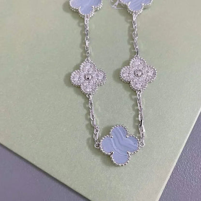 [Select] CLOVER 5 MOTIF PURPLE CHALCEDONY BRACELET COLLECTION