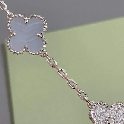 [Select] CLOVER 5 MOTIF PURPLE CHALCEDONY BRACELET COLLECTION