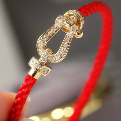 [Select]FORCE LARGE HORSESHOE FULL DIAMOND BRACELET Select GOLD