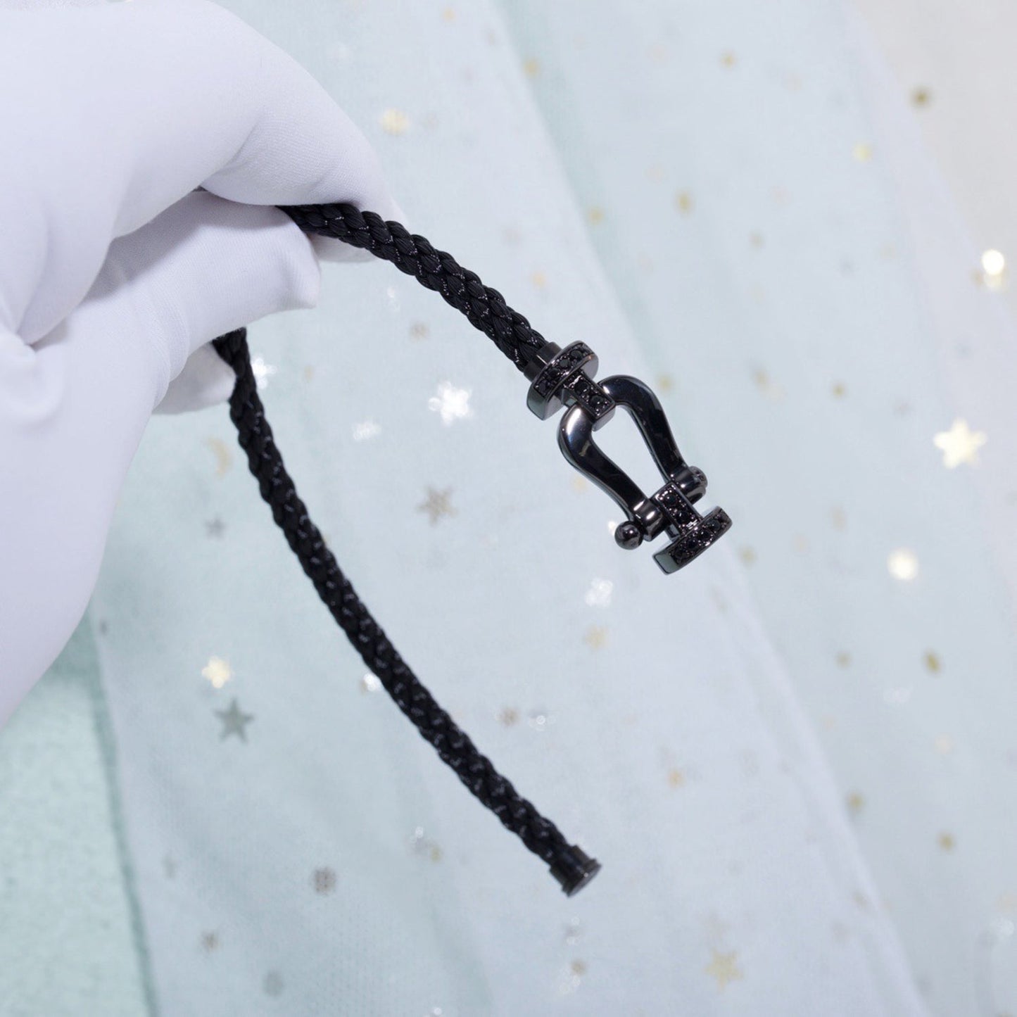 [Select]FORCE LARGE SERIES HORSESHOE BLACK SAMURAI BRACELET