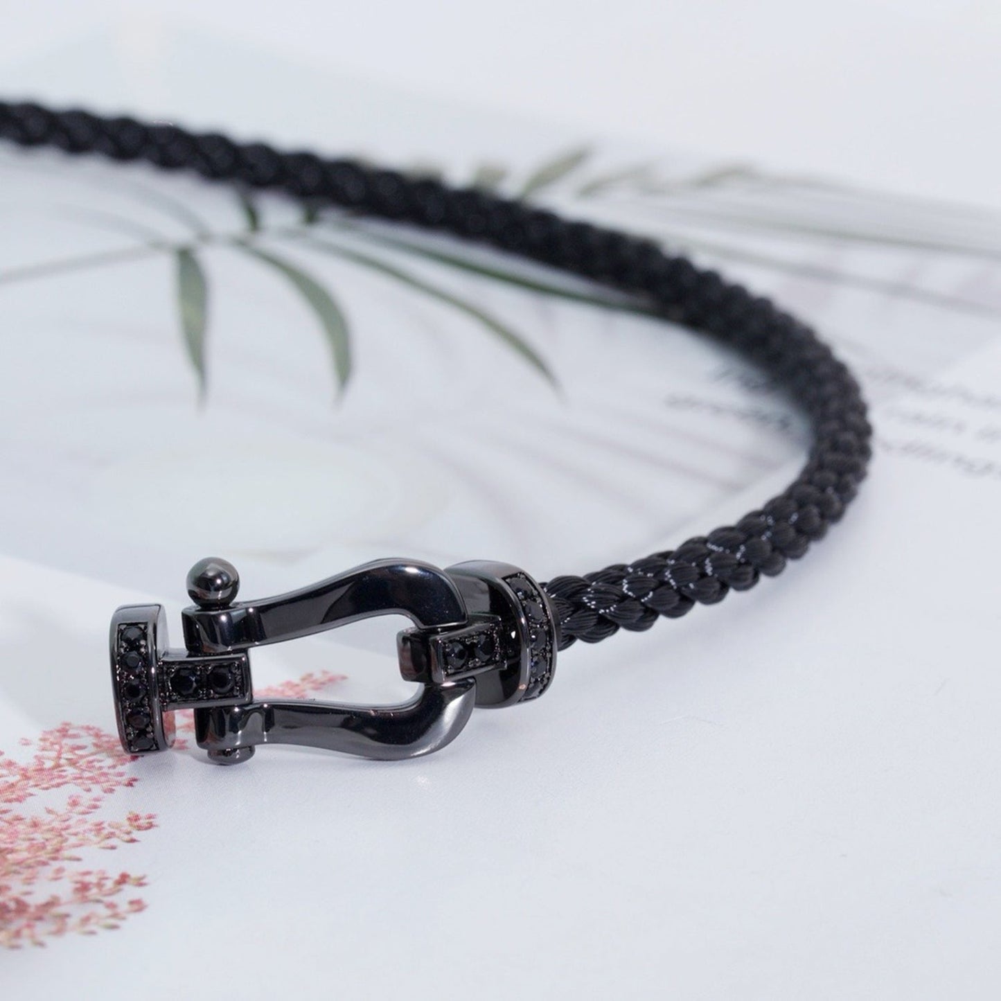 [Select]FORCE LARGE SERIES HORSESHOE BLACK SAMURAI BRACELET