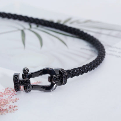 [Select]FORCE LARGE SERIES HORSESHOE BLACK SAMURAI BRACELET