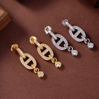 [Select]HM CHAINE DIAMOND EARRINGS