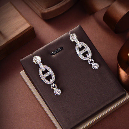 [Select]HM CHAINE DIAMOND EARRINGS