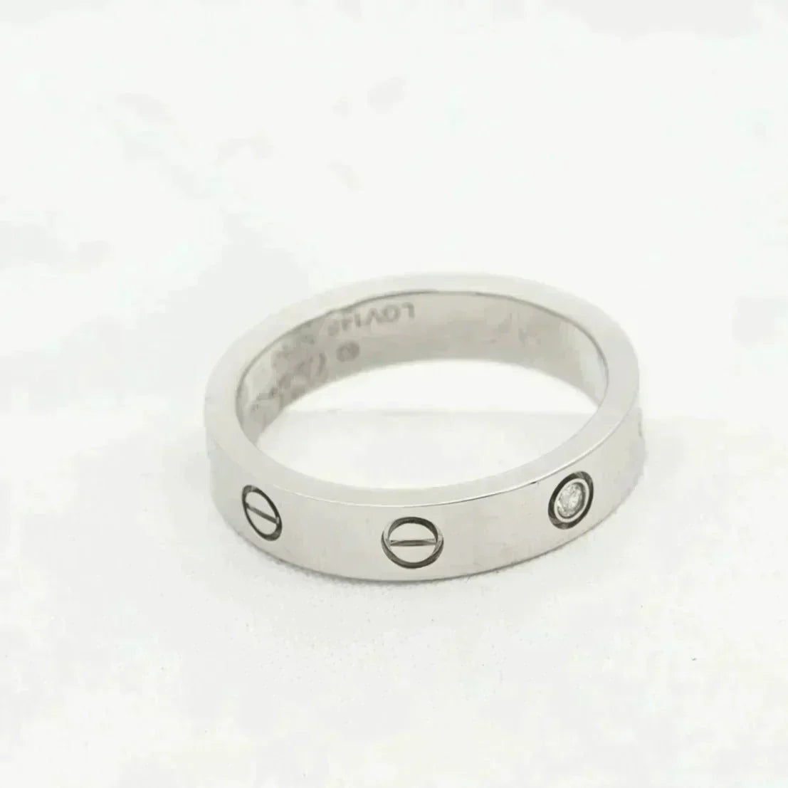 [Select]LOVE RING 4MM 1 DIAMOND SILVER