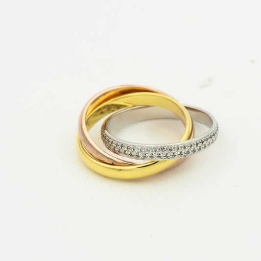 [Select Jewelry]TRINITY RING GOLD PINK GOLD SILVER DIAMONDS