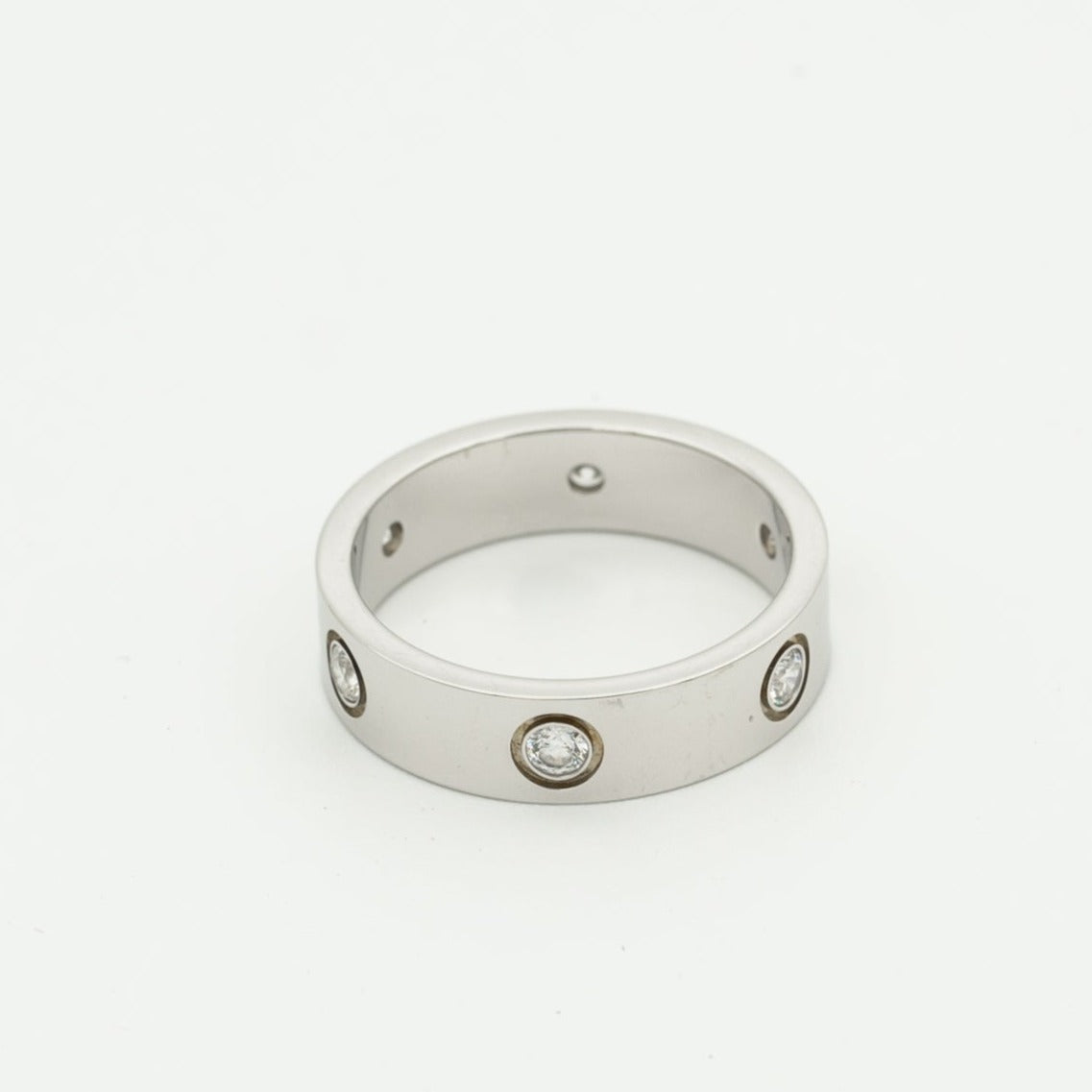 [Select]LOVE RING 5.5MM 6 DIAMONDS SILVER