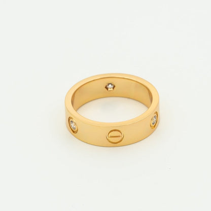 [Select]LOVE RING 5.5MM 3 DIAMONDS PINK GOLD
