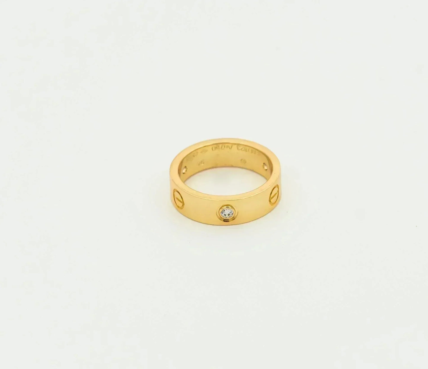 [Select]LOVE RING 5.5MM 3 DIAMONDS GOLD