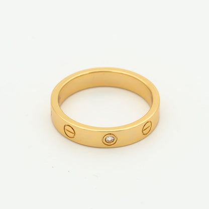 [Select]LOVE RING 4MM 1 DIAMOND PINK GOLD
